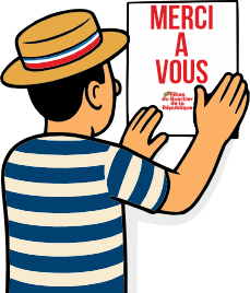 Merci de la part des fetes de la republique