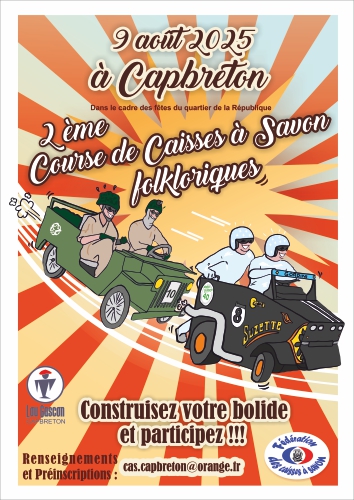 Affiche des courses de caisses a savon de Capbreton