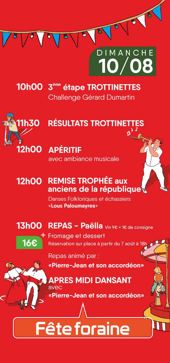Programme jour 3 des Fetes de la Republique de Capbreton